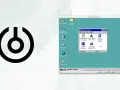 Ekran Windows 95 z ikonami usług online. Dowiedz się, jak zablokować ekran Windows, aby chronić swoje dane.