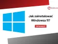 Jak zainstalować Windowsa 11 na nowym komputerze? Ikona Windows i tekst z pytaniem. Sprawdź poradnik.