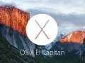 Ikona OS X El Capitan (macOS 10.11) na tle górskiego krajobrazu.