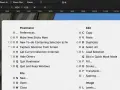 Menu Pixelmator z listą funkcji i ich skrótów klawiszowych, np. Kopiuj (⌘C), Wklej (⌘V).