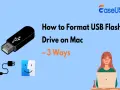 Jak sformatować pendrive na macOS? Grafika przedstawia pendrive, kabel USB, ikonę Findera i kobietę przy laptopie.