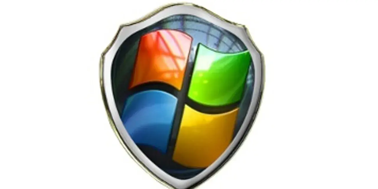 Tarcza z logo Windows, symbolizująca antywirus na Windows 7, chroni Twój system.