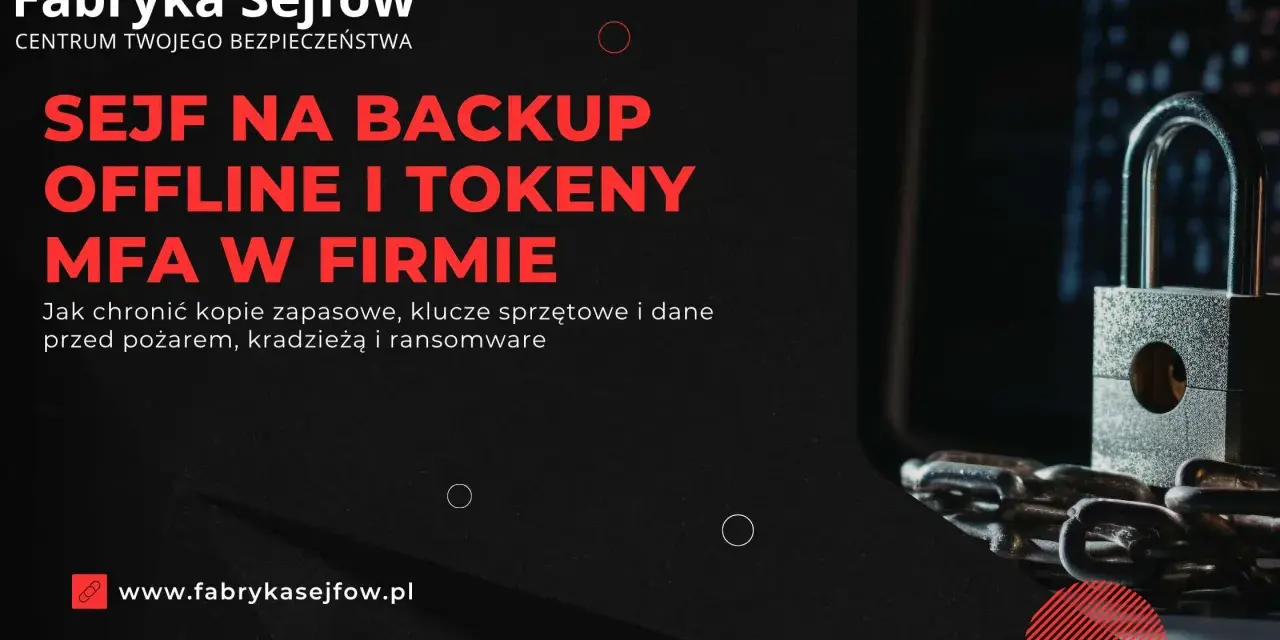 Fabryka Sejfów: sejf na backup offline i tokeny MFA w firmie. Zapewnij bezpieczeństwo w sieci, chroniąc dane przed pożarem, kradzieżą i ransomware.