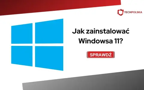 Jak zainstalować Windowsa 11 na nowym komputerze? Ikona Windows i tekst z pytaniem. Sprawdź poradnik.