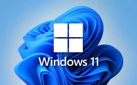 Logo Windows 11 na tle niebieskich fal. To jest co to jest Windows - system operacyjny.