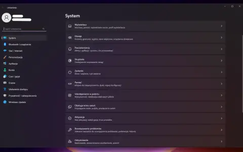 Ustawienia systemu Windows 11: sekcja "Konta" jest kluczowa, by dowiedzieć się, jak wyłączyć hasło Windows 11.