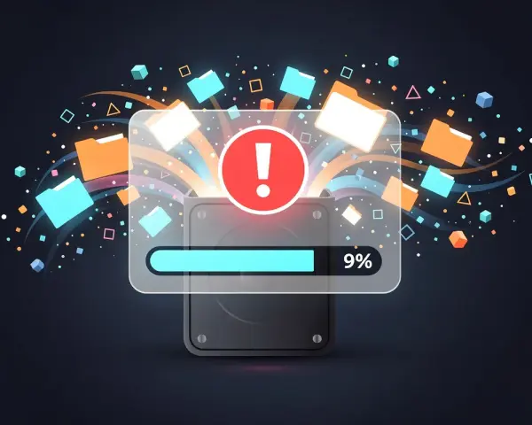 Błąd w systemie windows c! Pliki wylatują z dysku, pasek postępu 9%.