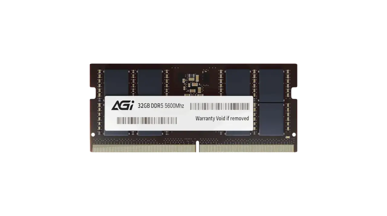 Moduł pamięci RAM DDR5 32GB 5600MHz AGI. Szybka pamięć operacyjna komputera, kluczowa dla wydajności.